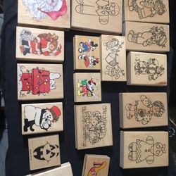 Stamps Set Of 17.  12 Of Them Are Big Ones 