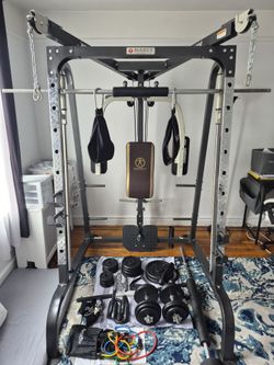 Full Body Home Gym + 225LB Weights -+ dumbbells + more stuff..