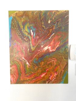 Acrylic pouring wall art 24x30
