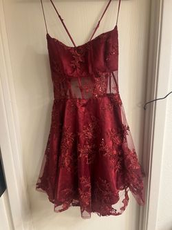Burgundy/maroon prom dress 17/18
