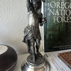 Rare Meriden B Company: Silver Plated Egyptian Statue