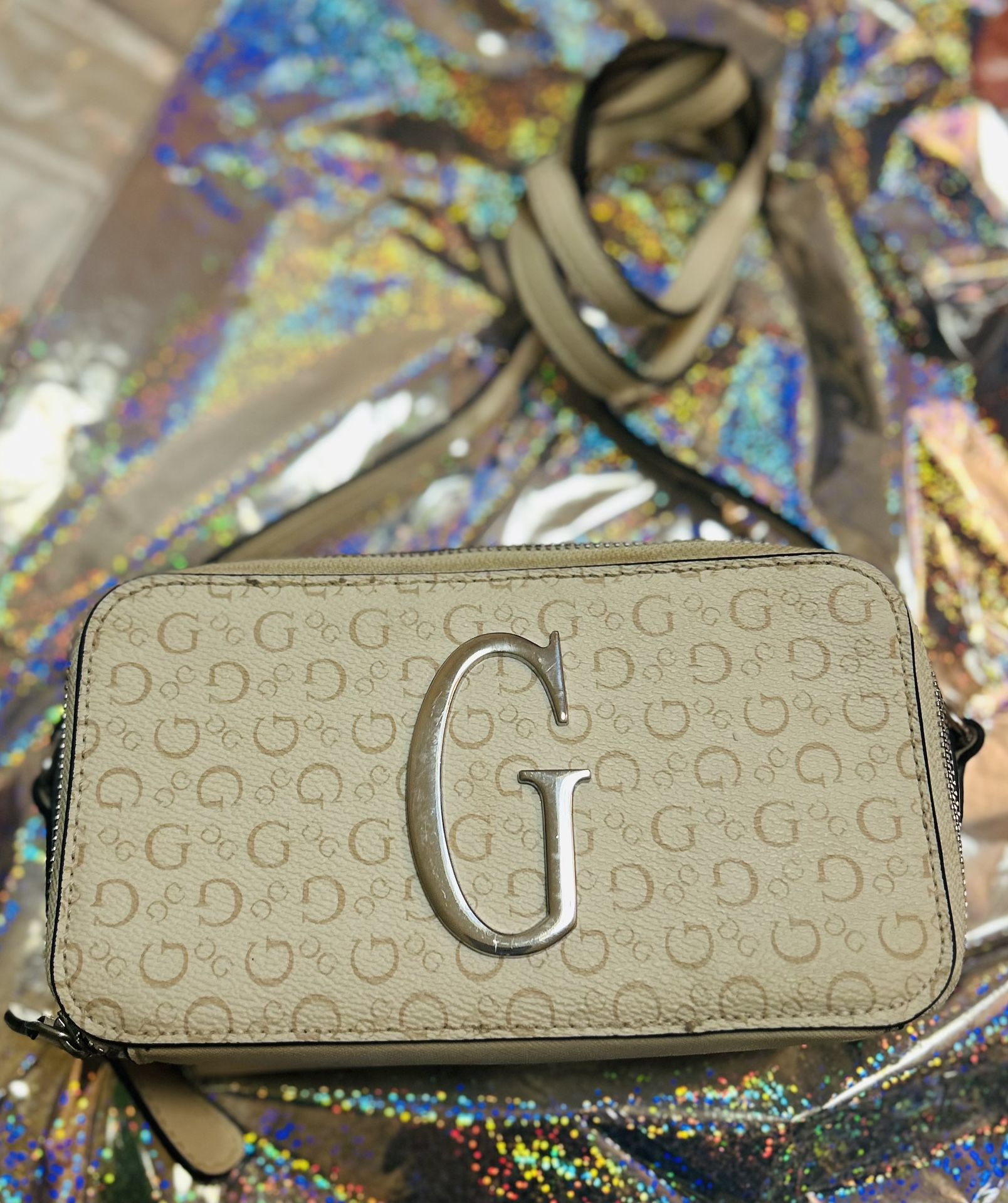 Cream G-Emblem - Reinee Mini Double-Zip Crossbody