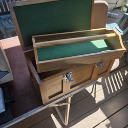 wooden tool box in great shape 
