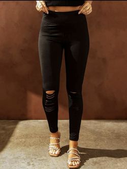 Women’s SHEIN Cut Out Front Wide band Waist Leggings 