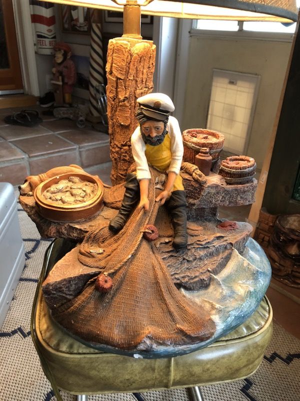 Vintage Nautical fisherman lamp