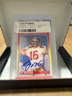 1990 Score - Hot Gun Joe Montana #311 Autographed