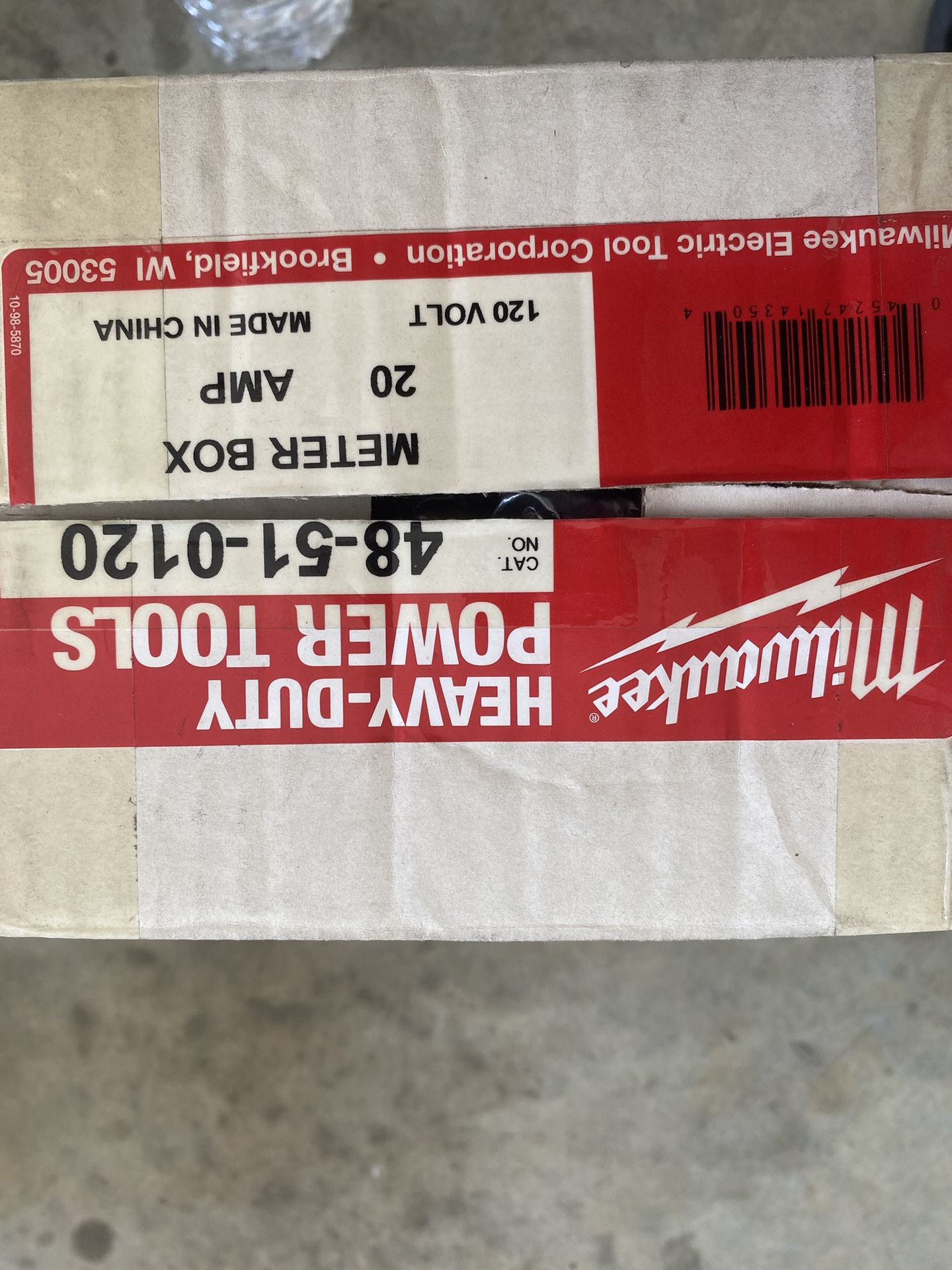 Milwaukee Heavy duty Power Tools Meter Box