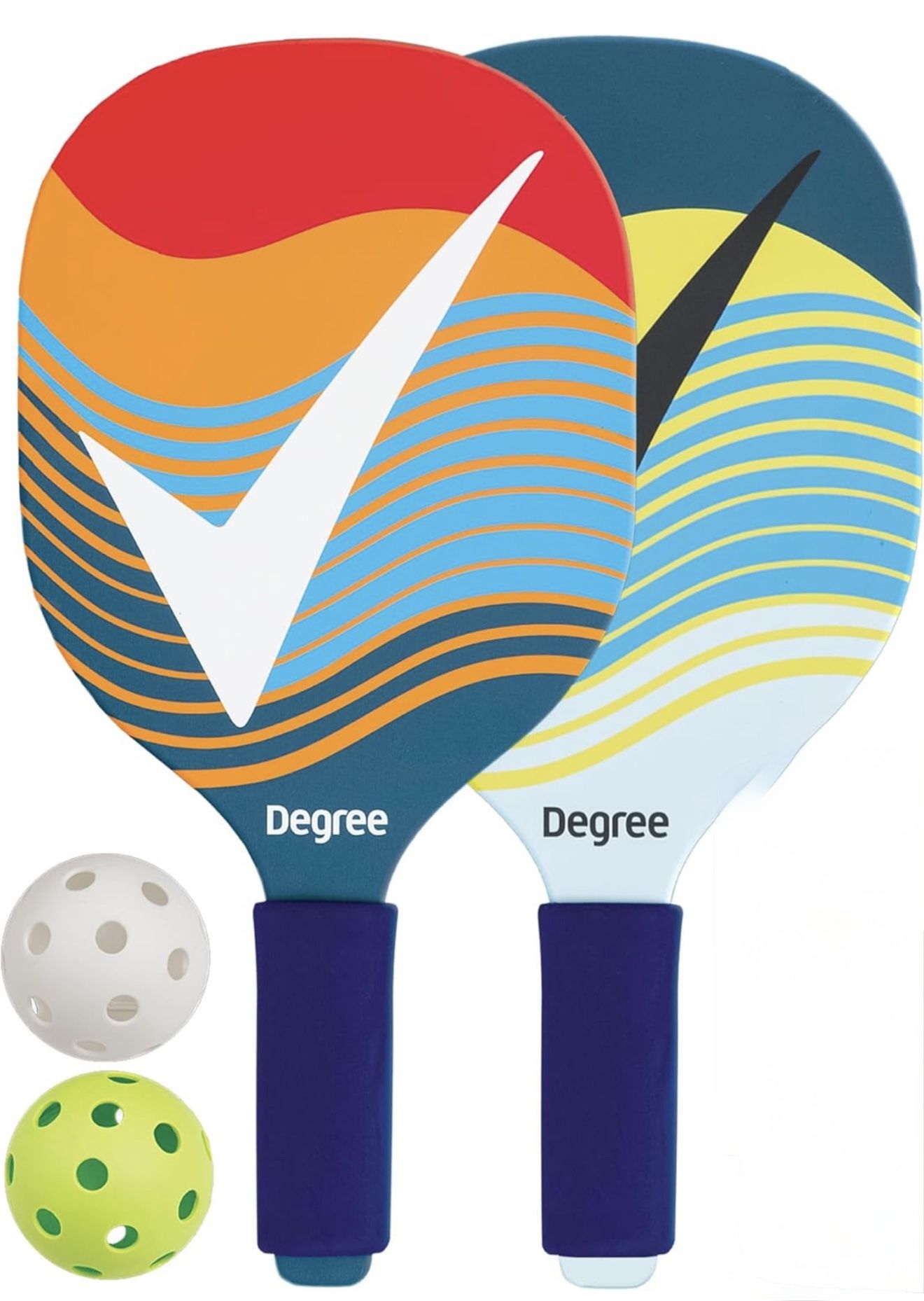 Pickleball Paddles & Balls - Set Of 2