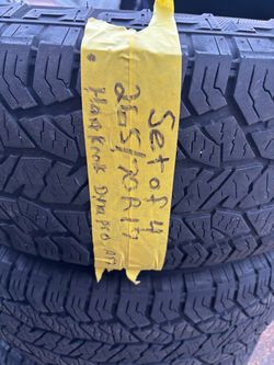 Set of 4 tires 265/70r17 hankook dynapro AT2 $185