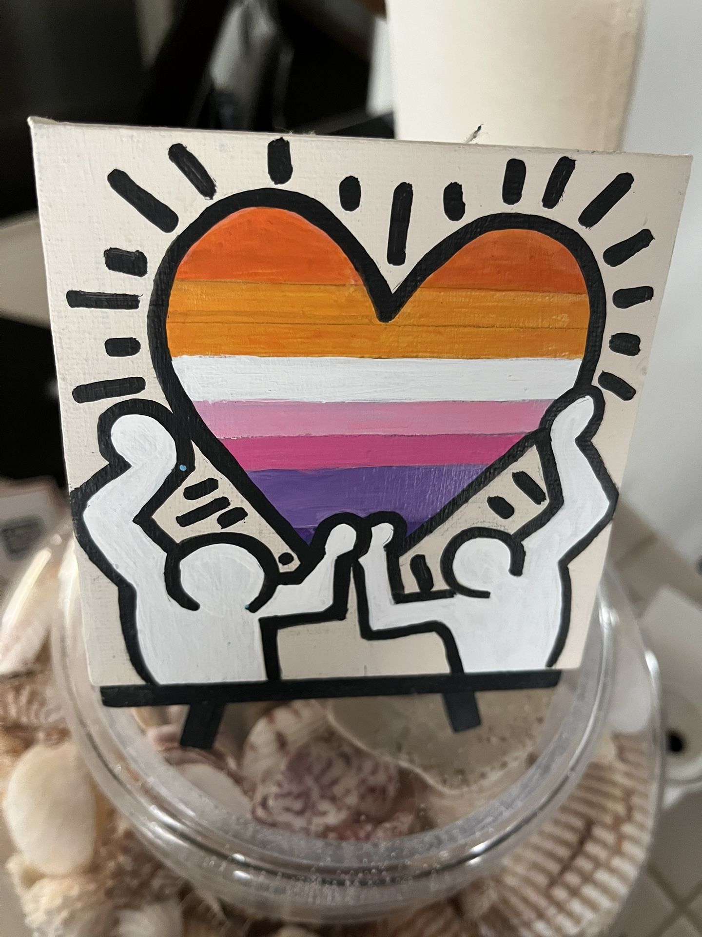 LGTB Miniature Canvas 4”x4” Hand Painted
