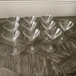 Vintage St. George Crystal martini glasses (set of 10)
