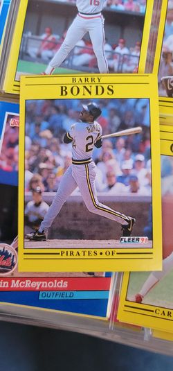 Barry Bonds Error Cut 1991 Fleer