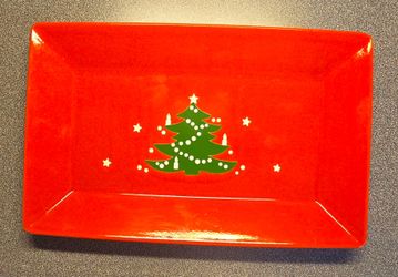 Scarce Christmas Tree plate by Waechtersbach...large sandwich tray