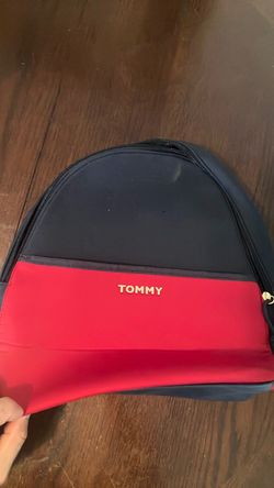 Tommy Hilfiger Dome Backpack – Navy & Red (Gently Used)