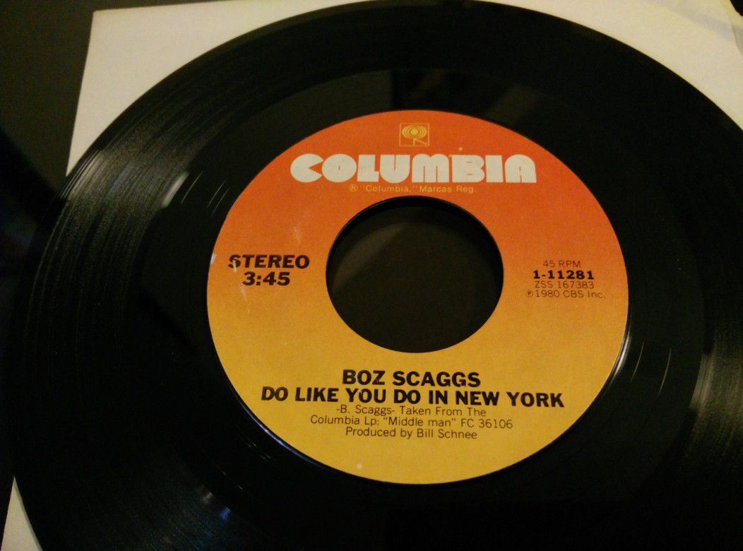 Vintage 1980 Vinyl Boz Scaggs JoJo/Do like you do in the New York