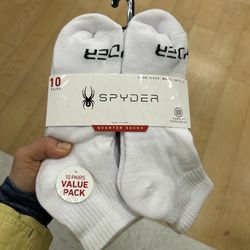 NWT Spyder men’s Quarter Socks - 10 Pack