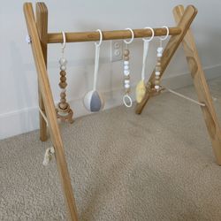 Montessori Wooden Baby Play Gym Set 