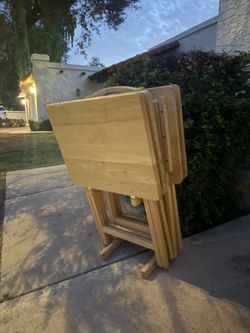 Wooden tv trays