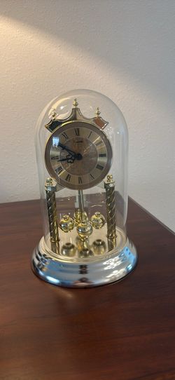 Concordia Glass Dome Mantel Clock – Anniversary Style – Works Perfectly