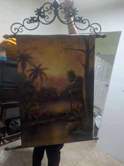 Painted Sunset Tapestry