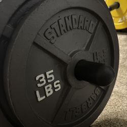 2" Cast Iron 35LB Standard Gym Plates - Pair