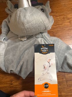 Hyde & EEK Toddler Rhino Halloween Costume 2T-3T