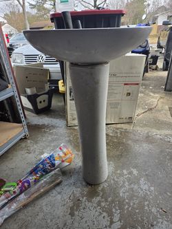 White Pedestal Sink
