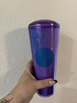Purple Round Top Starbucks Cup No Straw 
