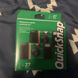 QUICKSNAP 1 time use camera two pack times 27 pictures each
