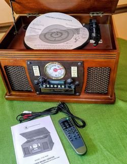 Innovative Technology ITVS-750 Aviator 5-in-1 Wooden Music Center