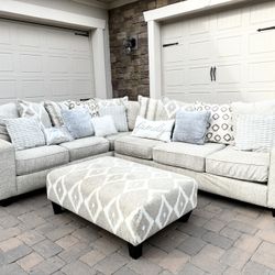 Beautiful Sectional Sofa With Ottoman 