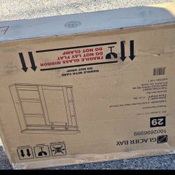 Glacier Bay 31.37 in. W x 29.33 in. H Rectangular Medicine Cabinet with Mirror