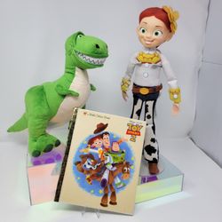 Toy Story 2 Bundle: Hawaii Pull-string Jessie and Tokyo Resort Rex + Book *READ*