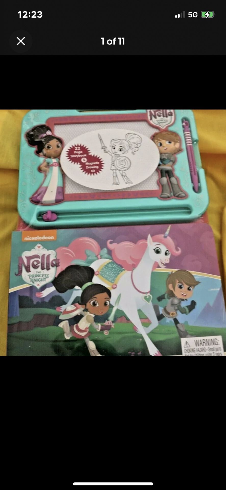 Nickelodeon Nella Princess Knight Magnetic Drawing Board & Book New