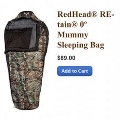 Redhead Realtree Camouflage Mummy Sleeping Bag