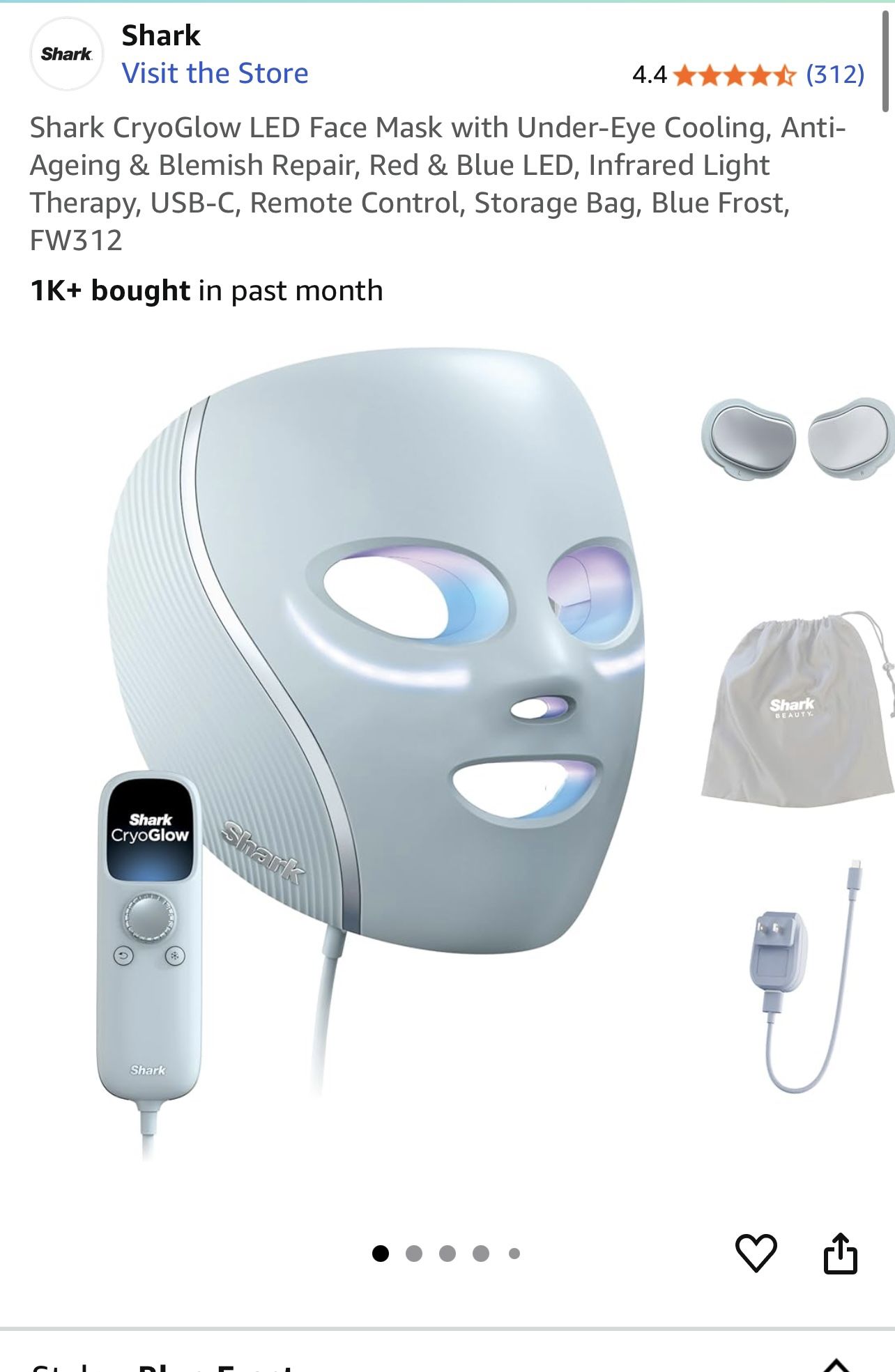 SHARK LED FACE MASK
