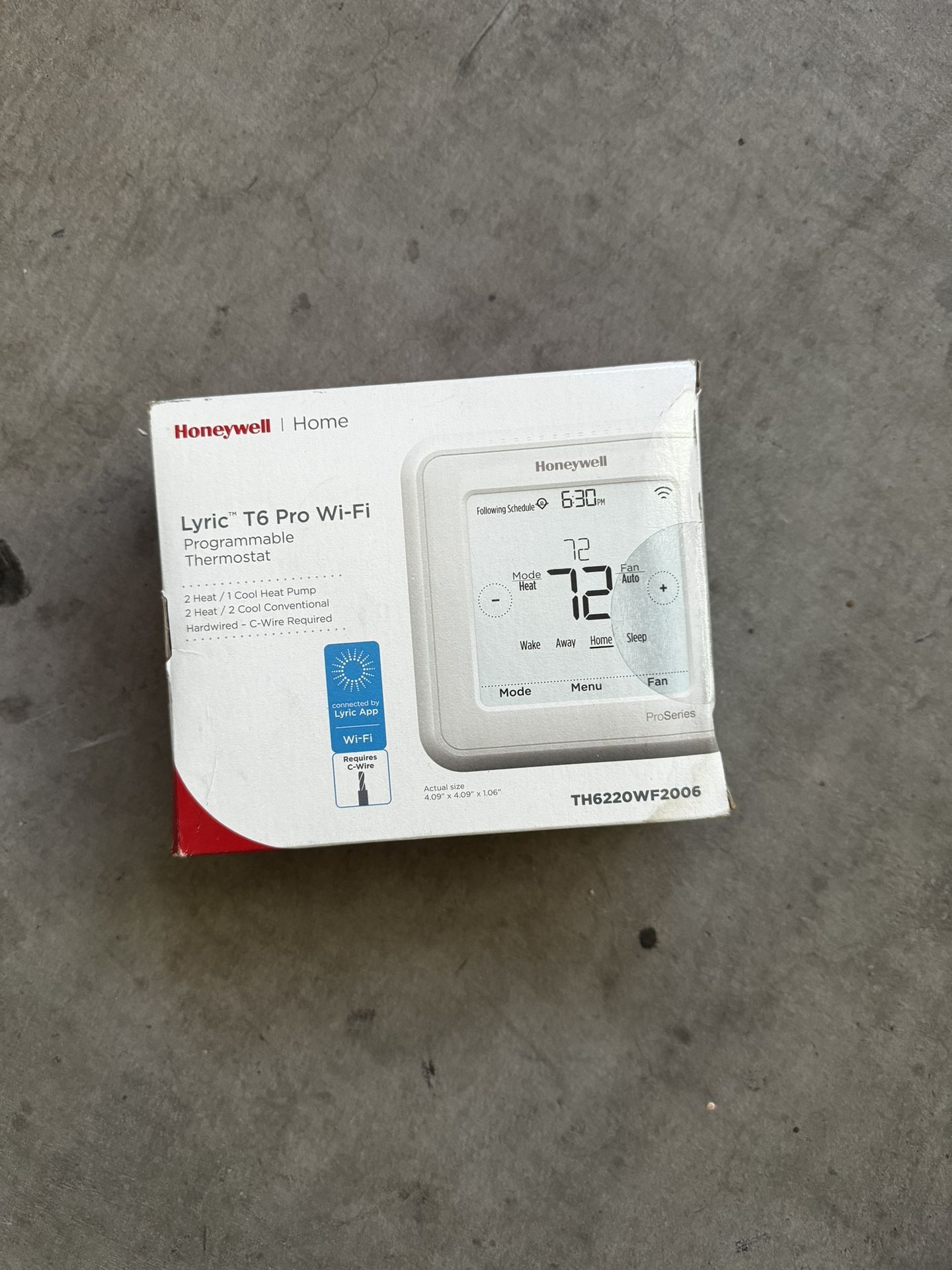 Honeywell TH6220WF2006/U Lyric T6 Pro Wi-Fi Programmable Thermostat