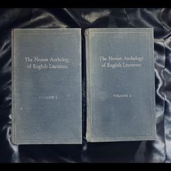 The Norton Anthology of English Literature, Volumes 1 & 2: 1962 First Edition