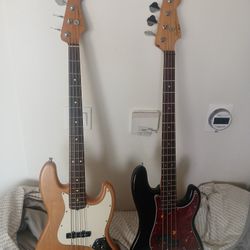 Fender USA Prodigy Jazz Bass...Squier India P Bass...........baddass Basses