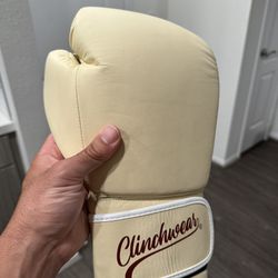 Matte Cream Clinchwear Boxing Gloves