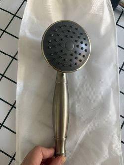 New Handheld Shower Head Brushed Metal
