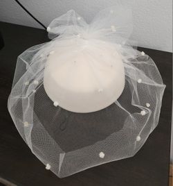 Vintage Bridal Hat With Veil 