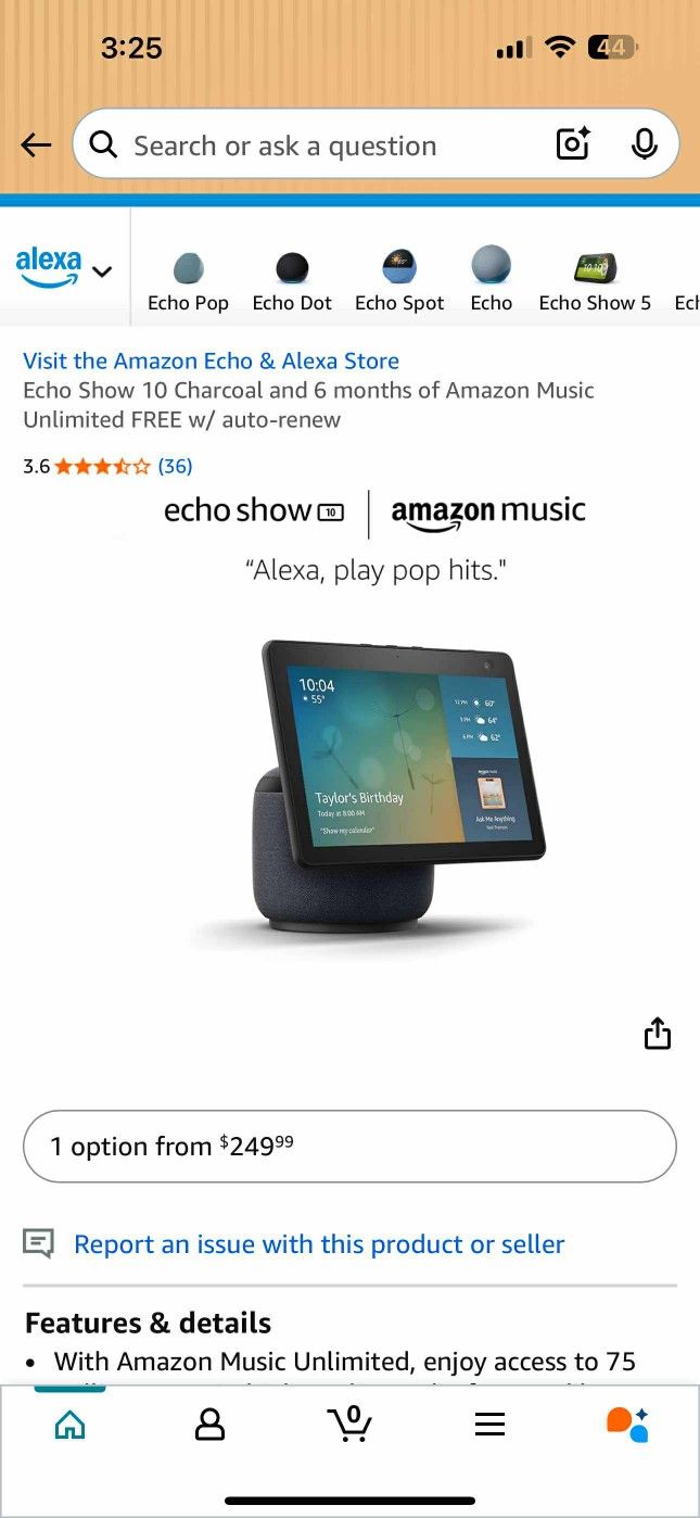 Amazon Alexa Echo Show 10