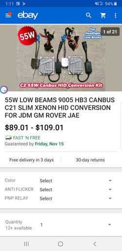 Head light conversion kit ice blue 8000k