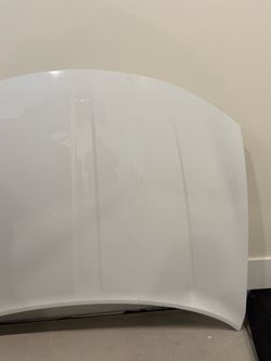 White Car Hood Dodge Charger
