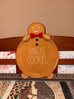 Rae Dunn Santa's Cookies Plate