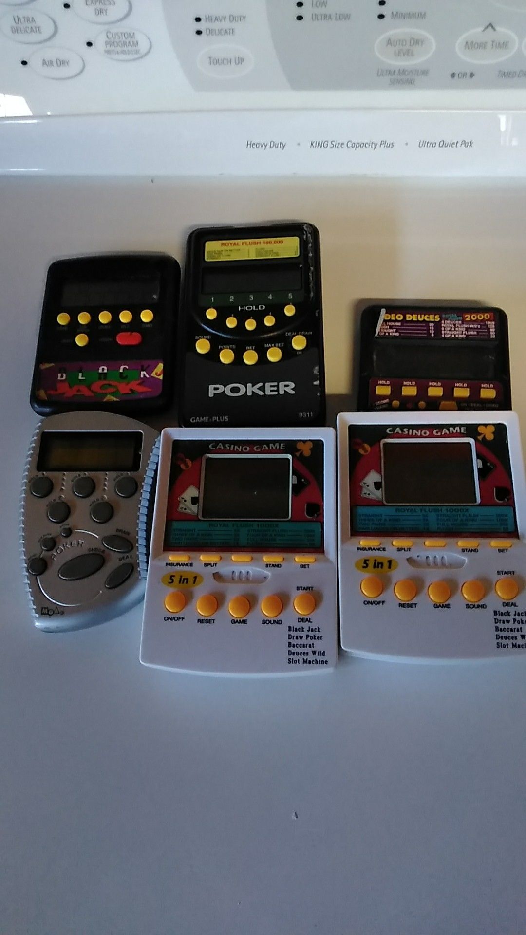 Hand held casino games $2.50 each