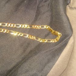 Three Color Gold Firgo Chain 14 Karat