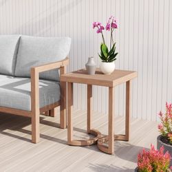 Leto Brown Outdoor Side Table