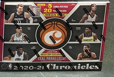 2020-2021 NBA Panini Chronicles Mega Box 20 Packs!! Anthony Edwards Rookie